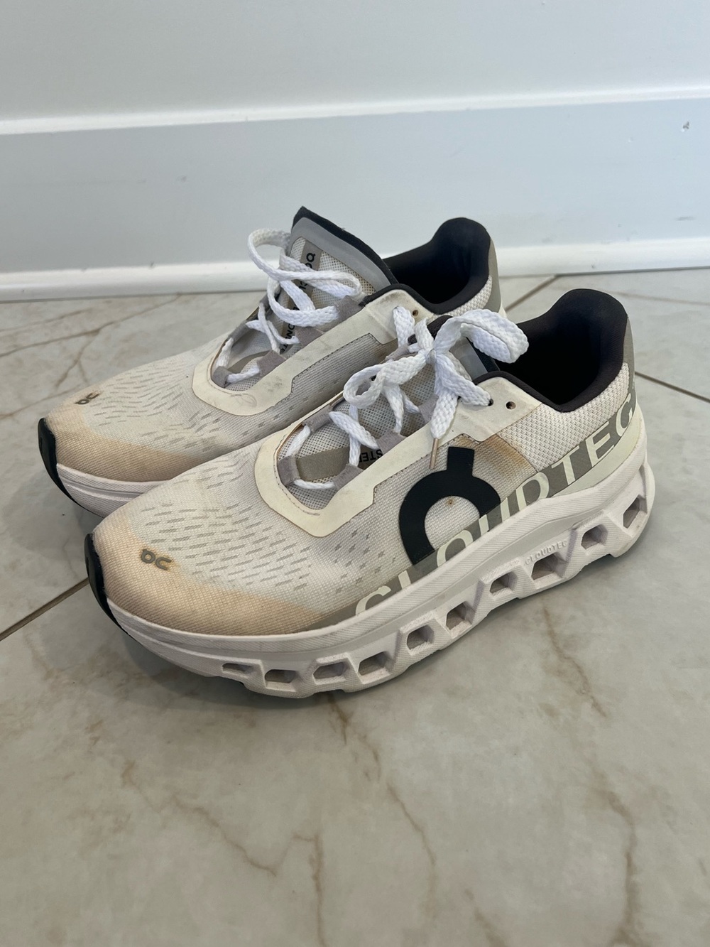 On Cloud White Cloudmonster Sneakers Size 7 US